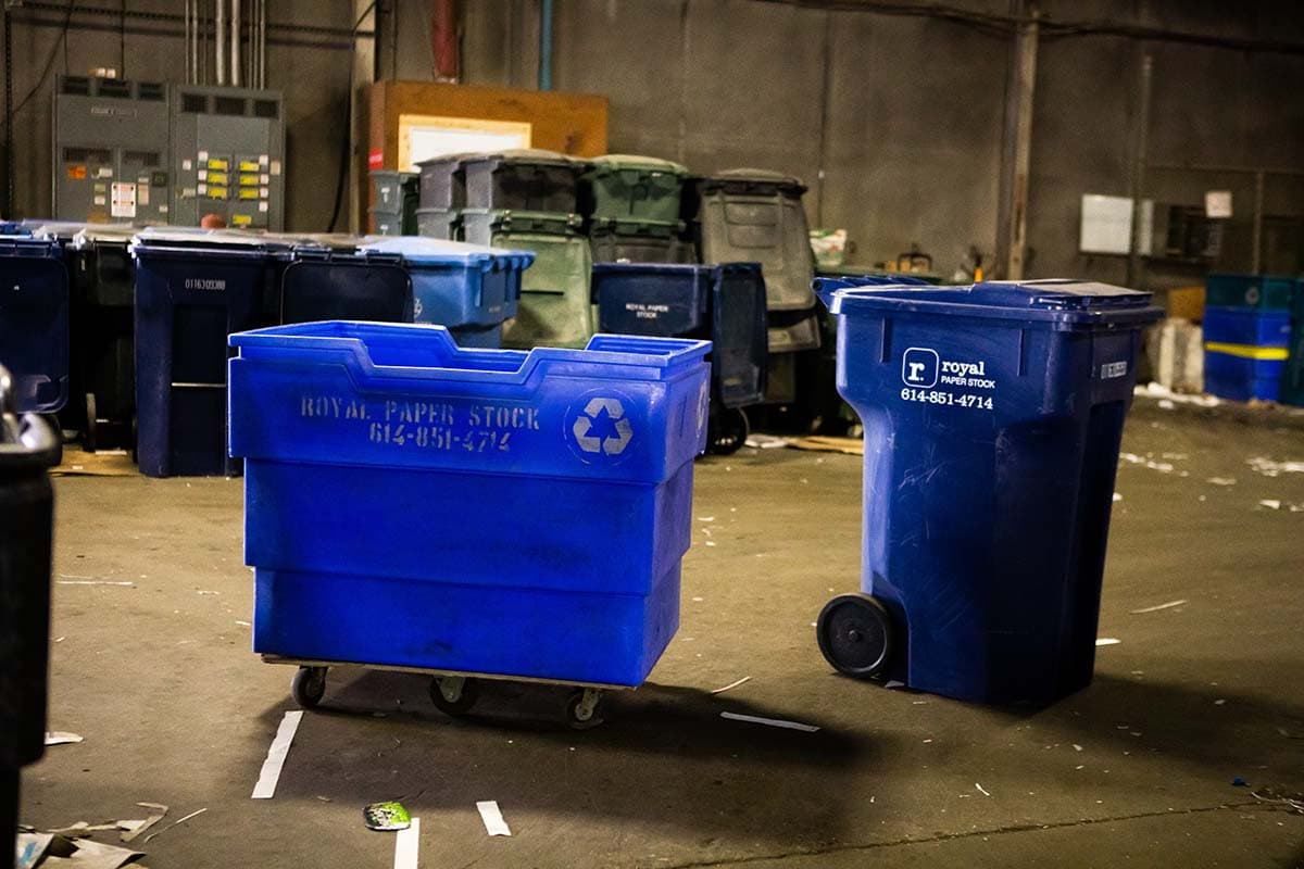 Industrial recycling equipment available through Royal Paper Stock